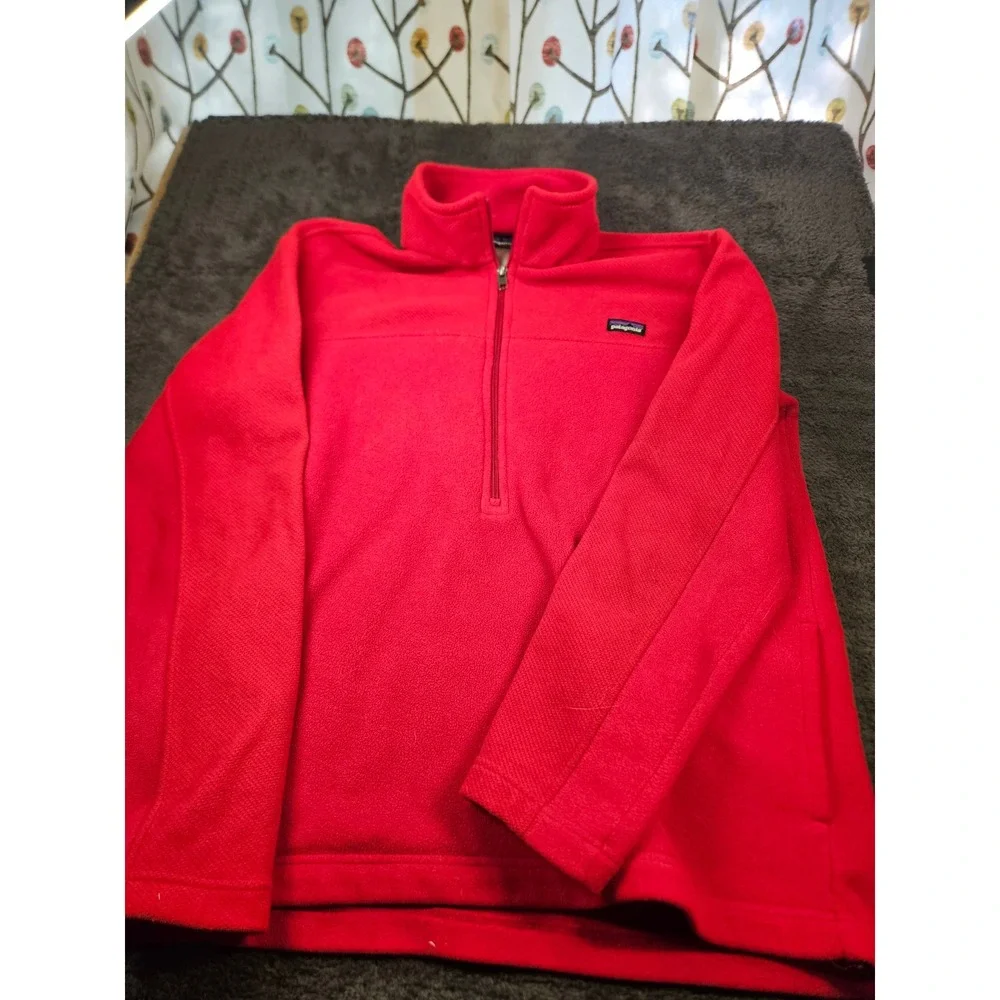 Patagonia Synchilla Fleece Jacket Mens XL Red Full Zip Midweight Outdoor Logo